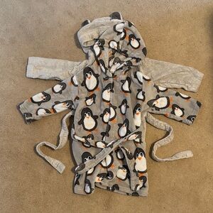 Set of Two Adorable Kids Hooded Bathrobes (fits 2T-4T)